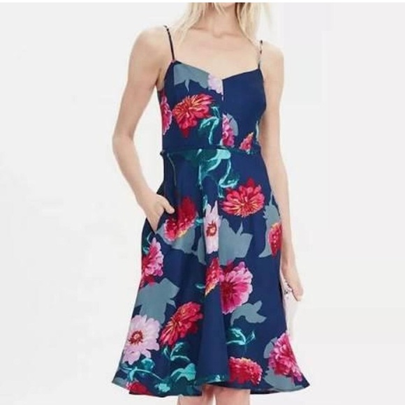 Banana Republic Floral Dress Size 4 - Picture 3 of 16